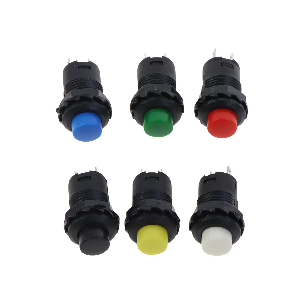 10pcs Momentary Push Button Switch 12mm Momentary pushbutton switches 3A /125VAC 1.5A/250VAC Reset Button