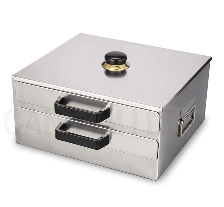 Candimill tipo gaveta máquina de rolos de macarrão de arroz 2/1 camada cozinha cozinhar gaveta a vapor bandeja de aço inoxidável rápido fazendo alimentos