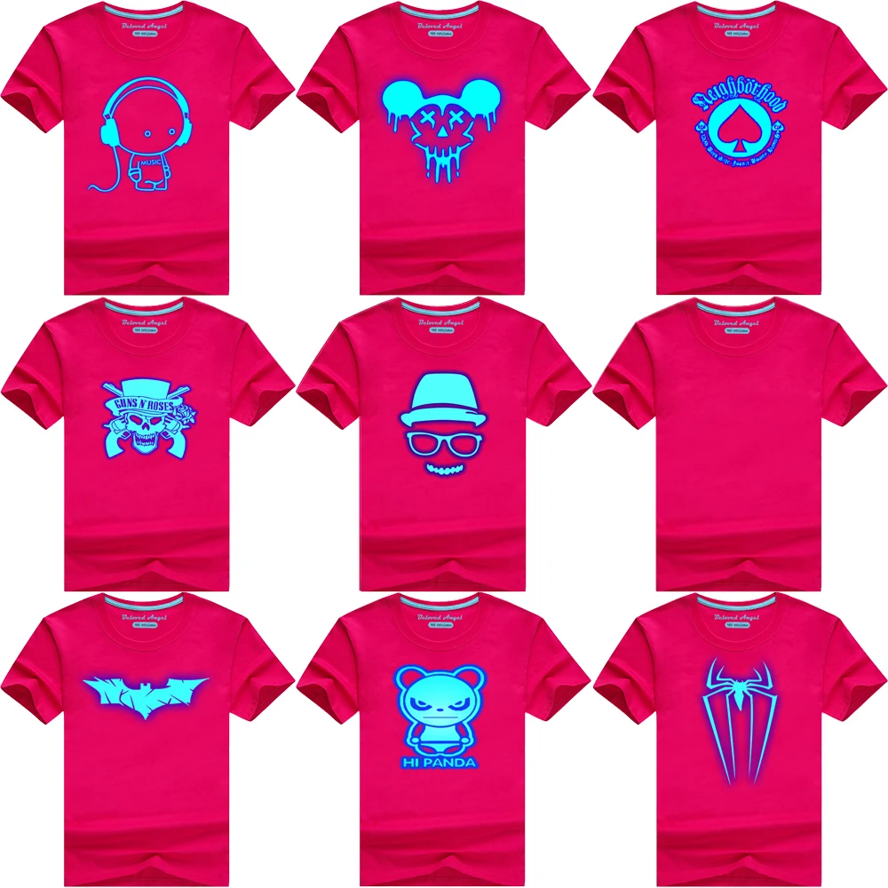 

Cartoon Space Game Harajuku Graphic Children Funny T Shirt Kids Luminous T-shirts Boys Girls Casual Cotton Tops for Teen Costume