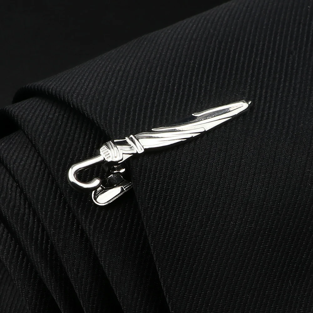 Men Alloy Metal Sliver Color Tie Clips 27 Designs Option Scissors Fish Bone Beard Wing Animal Clip Bar Wedding Party Jewelry Pin