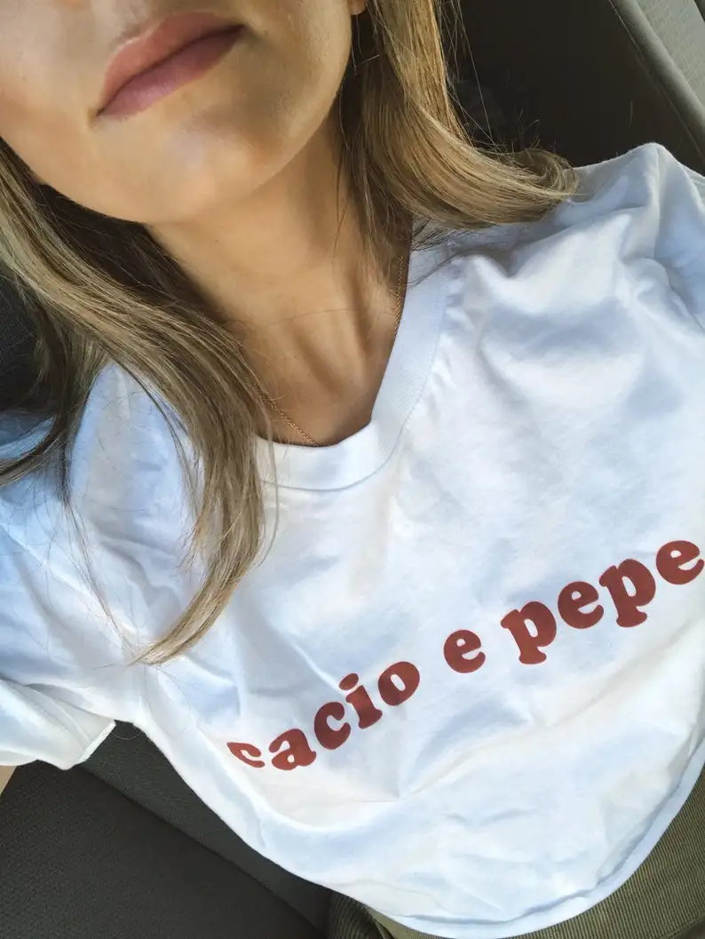 Sugarbaby Cacio E Pepe Funny Graphic Cotton T shirt Aesthetic Clothing Summer tshirt Short Sleeved Fashion Casual Tops