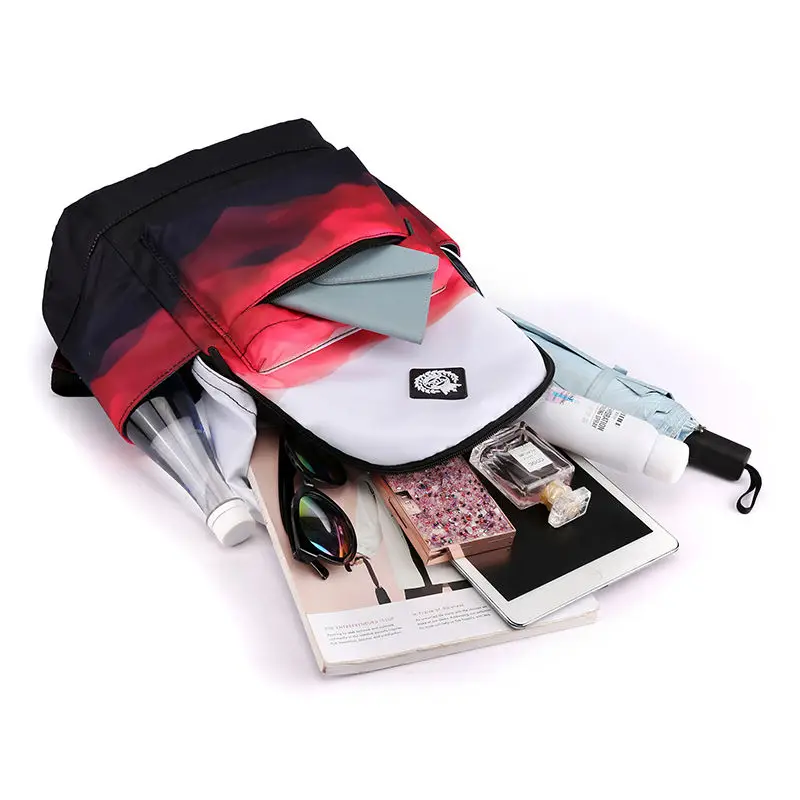 Cartable d'école décontracté unisexe, sac à dos léger pour femme, sacs d'école de créateur pour adolescents, filles et garçons, noir et blanc