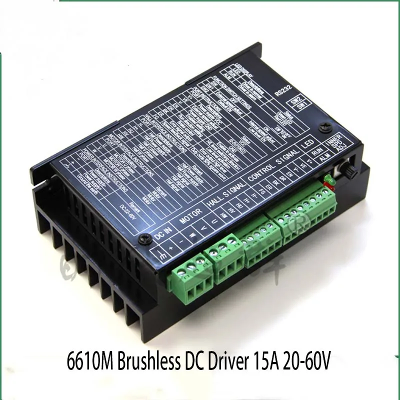 

New DC brushless stepper servo motor motor driver ZM-6615M/20-60V input voltage 15A output