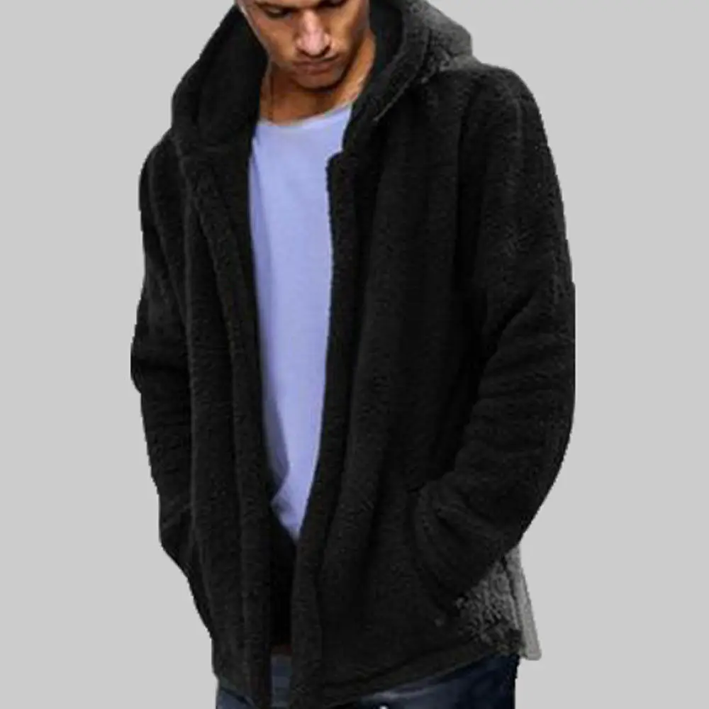 

Newest Men Winter Teddy Bear Fleece Fur Fluffy Coat Jackets Jumper Outwear Warm Autumn Plush Long Sleeve Jackets