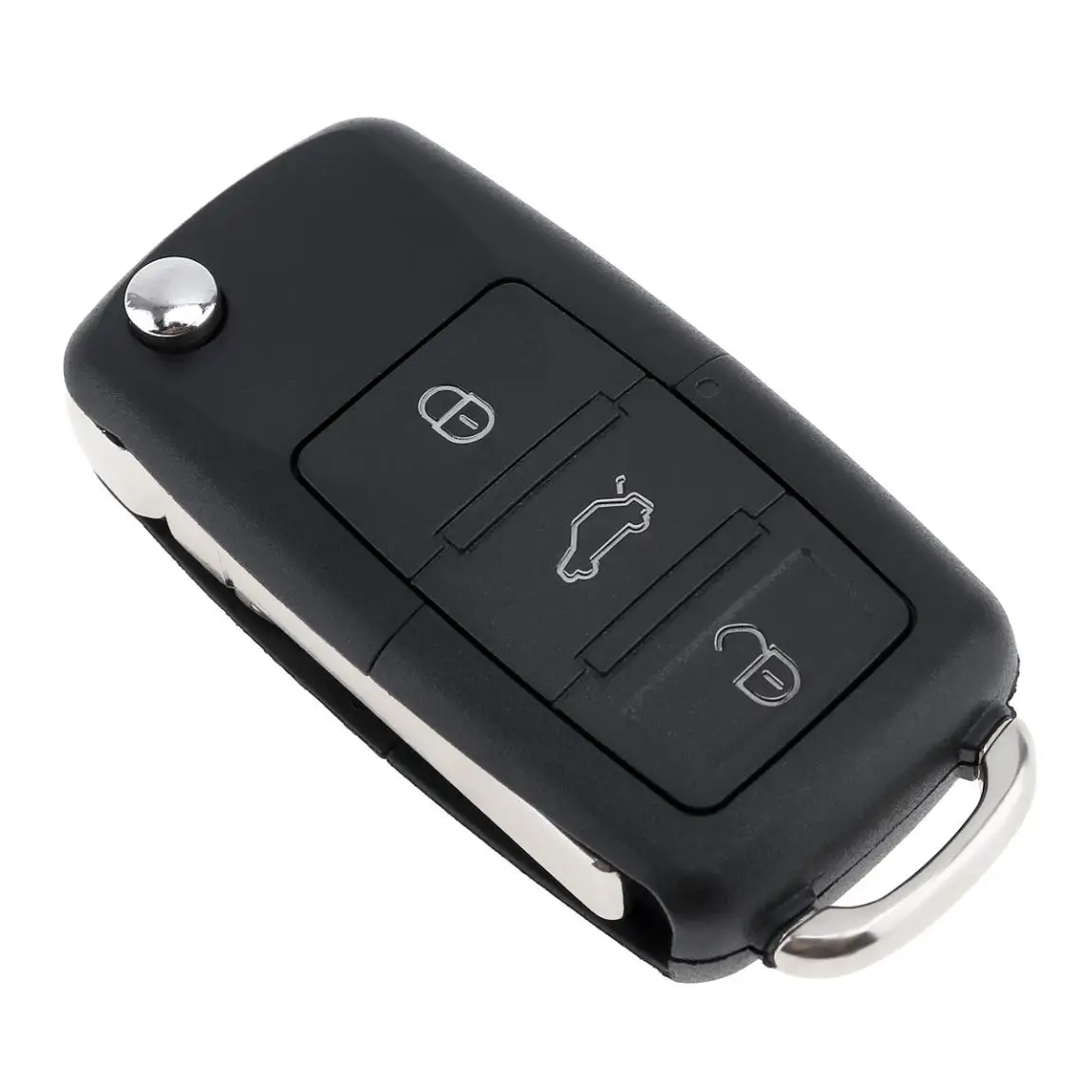 Black 3 Buttons Smart Car Remote Replacement Key Case No Chip with Uncut Car Flip Key for Volkswagen B5 Automobile Vehicle