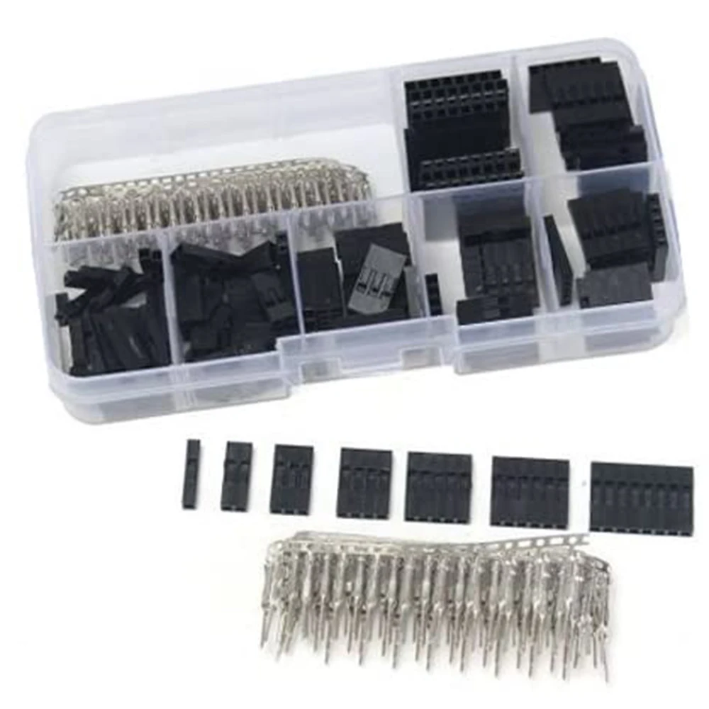 310 قطع من 2.54 مللي متر الذكور والإناث DuPont لاعبا والإناث (1Pin 2Pin 3Pin 4Pin 5Pin 6Pin 8pin) رأس موصل فرز عدة #5