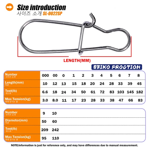 Imagen 2 del producto 50 unids/caja conector de señuelos fuertes Snap accesorios de pesca de acero inoxidable conector Pin anillo sólido Pike BaitsTtool anzuelo
