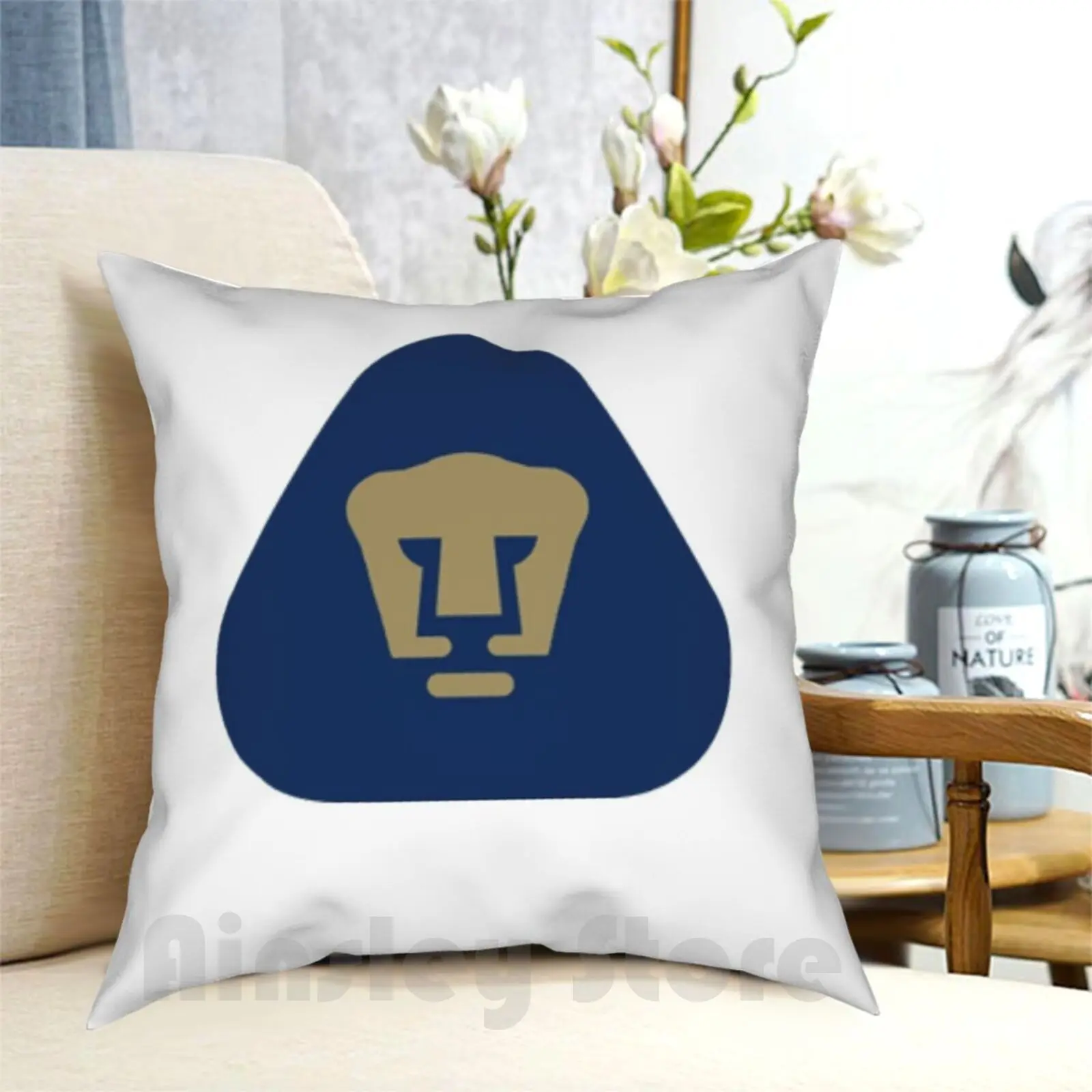 Pumas Pillow Case Printed Home Soft DIY Pillow cover Pumas Unam Mexico Liga Motocross America Chivas Azul Cruz Futbol Logo