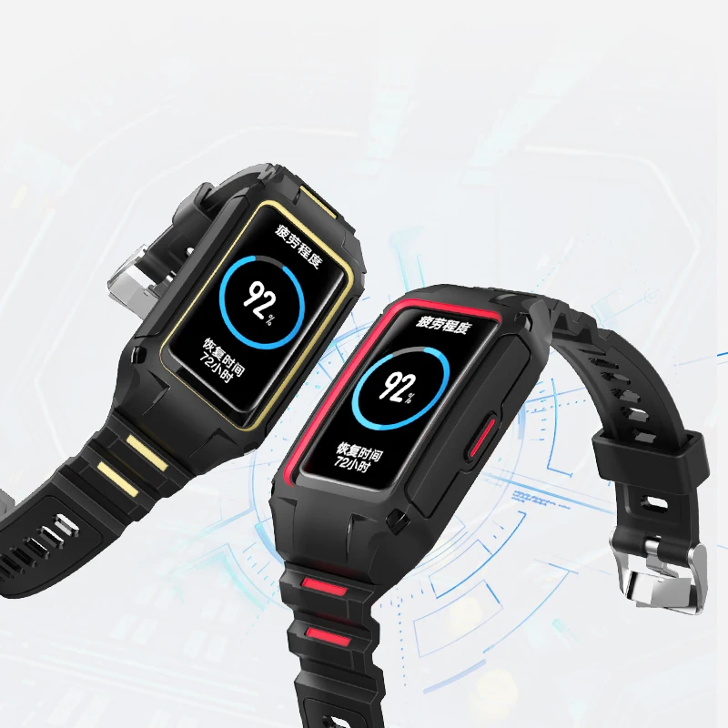 SIKAI Dây Đeo Ban Nhạc Cho Huawei Ban Nhạc 6 Ốp Lưng Bao Phủ Toàn Khung Bảo Vệ Màn Hình Trong Cho Honor Ban Nhạc 6 Vòng Tay Vỏ Bumber TPU Vỏ Ốp Lưng