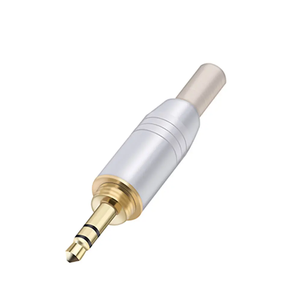 10pcs/5set Gold-Plated Adapter Jack 6.35mm 3poles Stereo Male Plug with Inside Screw to 3.5mm Jack Stereo Female Socket Converte