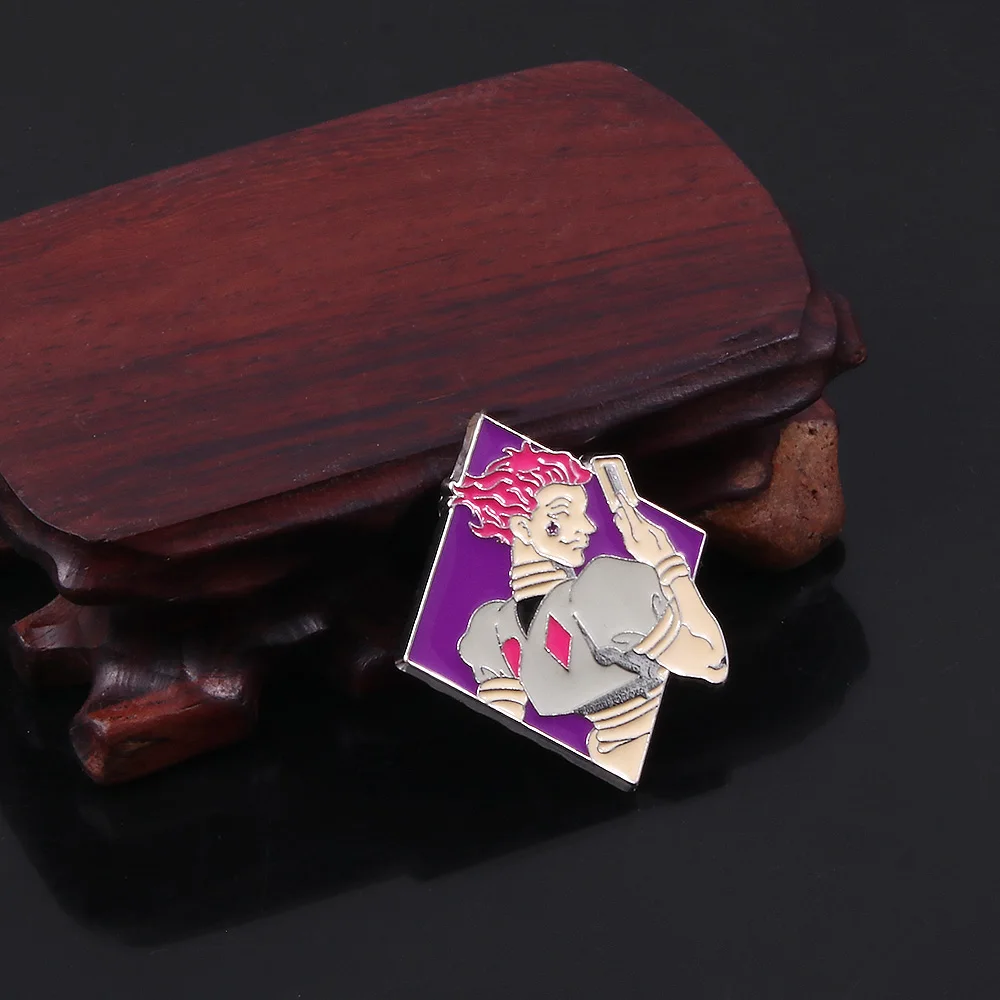 Anime Hunter X Hunter Hisoka Brooch Enamel Pin Magician Badge Backpack Clothing For Women Men Lapel Fashion Jewelry Decor Gift