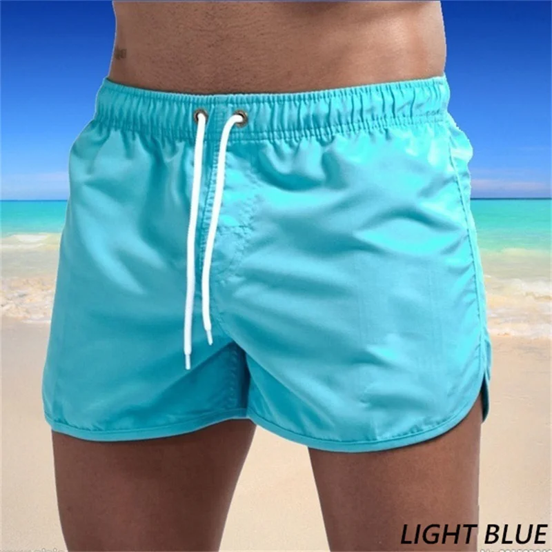 Summer Pocket Swimming Shorts for Men Swimwear Male Swimsuit Homme Trunks Bathing Beach Jogging Surf Casual Short Board Pants