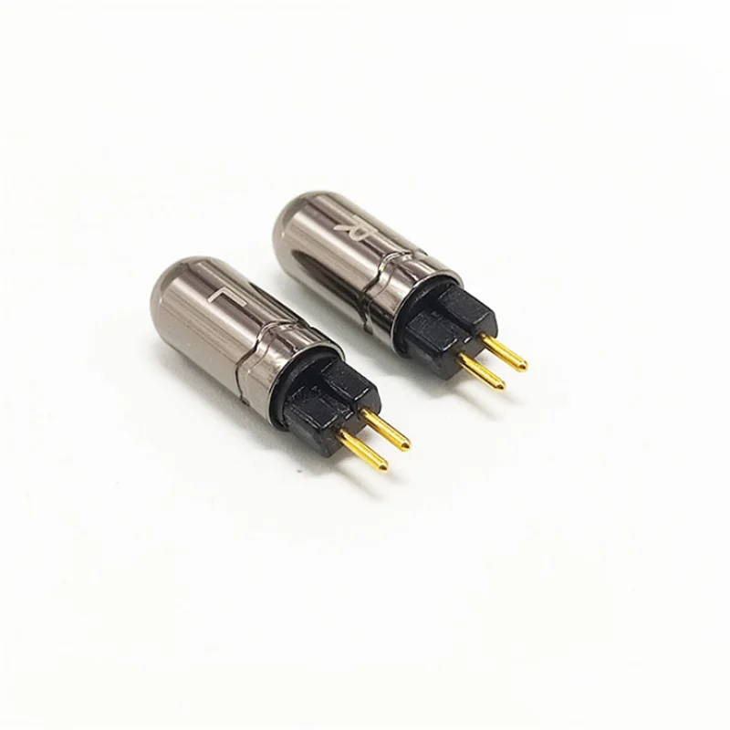 0,78 мм, 2 контакта, 0,78 мм, выпуклый с канавкой из чистой меди, позолоченный UM3X W4R UE18, штифт для наушников, 1 пара (L + R)