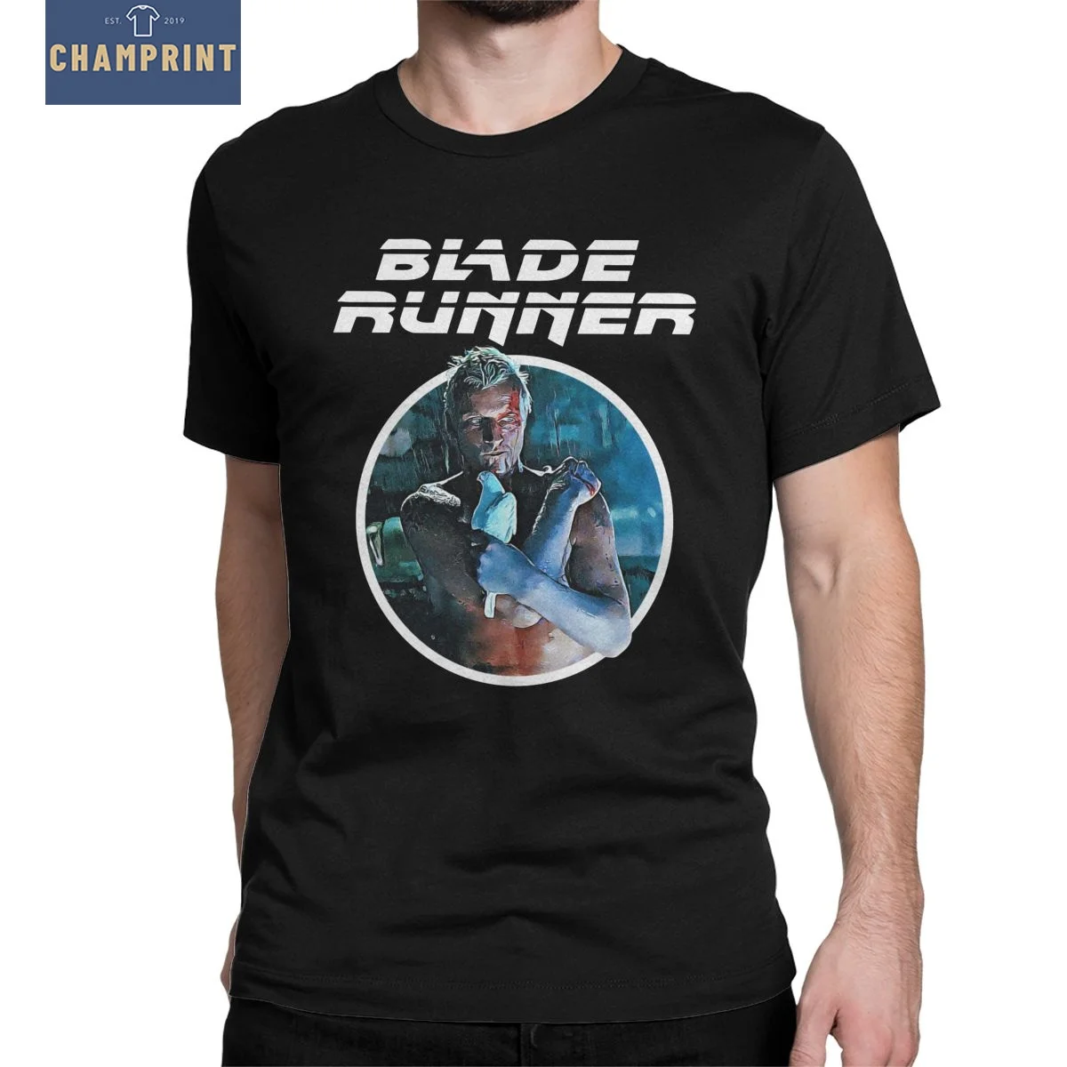 Blade Runner Retro Movie T Shirt for Men Pure Cotton Cool T-Shirts Crewneck Tees Short Sleeve Clothing Gift