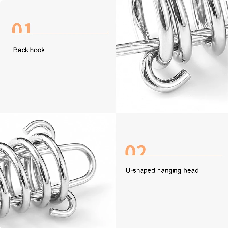 Camping Tent Spring Buckle High Strength U-shaped Hanging Head Wear-resistant Steel Fixed Buckle Camping Tent Primavera Exterior