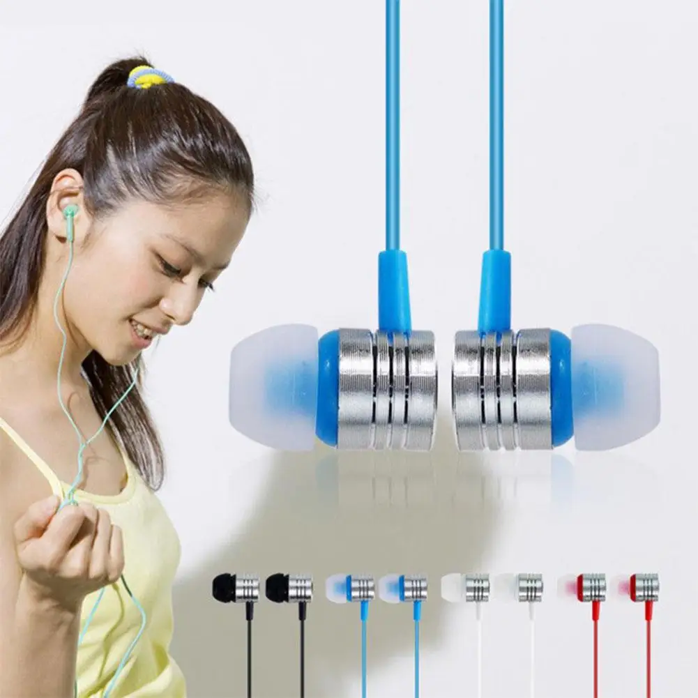 Bluelans Solid Color Stereo Sound In-Ear Earbud Earphone Colorful Universal Headphone Clear Sound No Noise