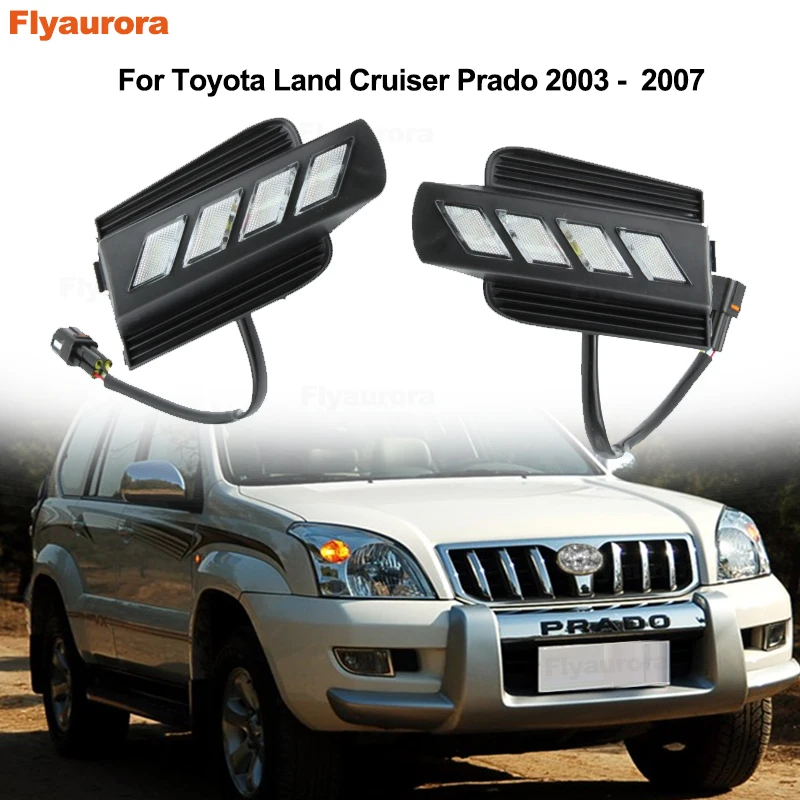 2pcs Led Daytime Running Lights Fog Lamp Light For Toyota Land Cruiser 2700/4000 Fj150 Lc150 Prado 2003-2007 2013 2014 2017-2019