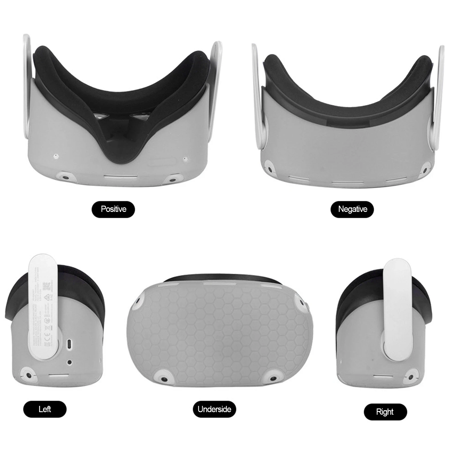 ل كوة كويست 2 Quest2 غطاء حافظة من السيليكون اكسسوارات الذكية ثلاثية الأبعاد الواقع الافتراضي VR نظارات سماعة خوذة مجموعة حماية الجلد