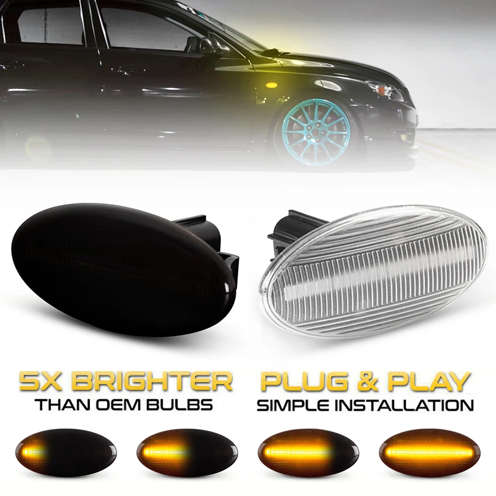 

LED Dynamic Side Marker Turn Signal Light For Subaru Impreza MK3 MK4 G12 G13 Crosstrek G33 G34 Forester MK3 S12 SH Crosstrek XV