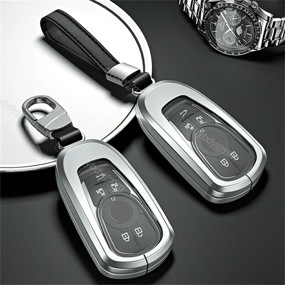 

Aluminum Alloy Remote Start Car Key Fob Case Cover Protector Holder Auto Accessories For Buick Envision LaCrosse Enclave 2017-up