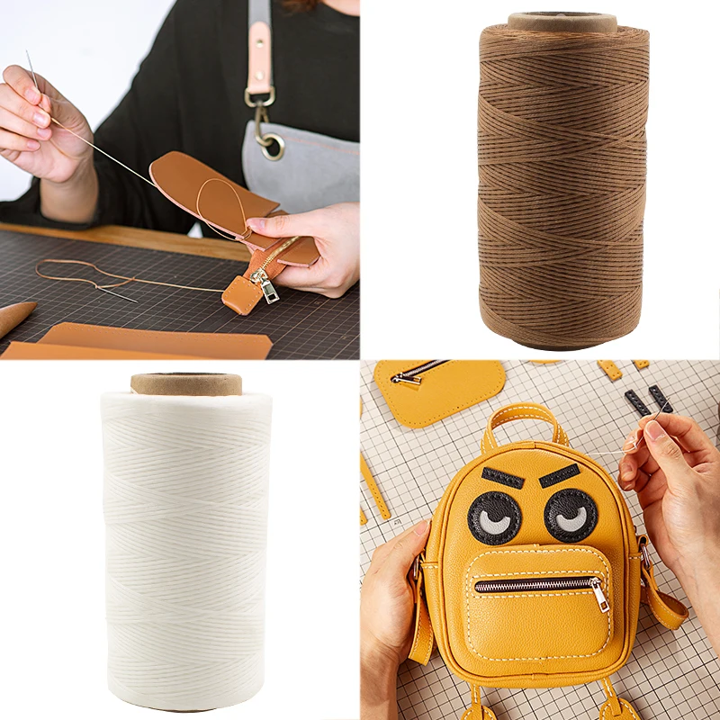 QJH 1Pcs High Quality Durable 260 Meters 0.8mm 150D Leather Waxed Thread Cord for DIY Handicraft Tool Hand Stitching Thread