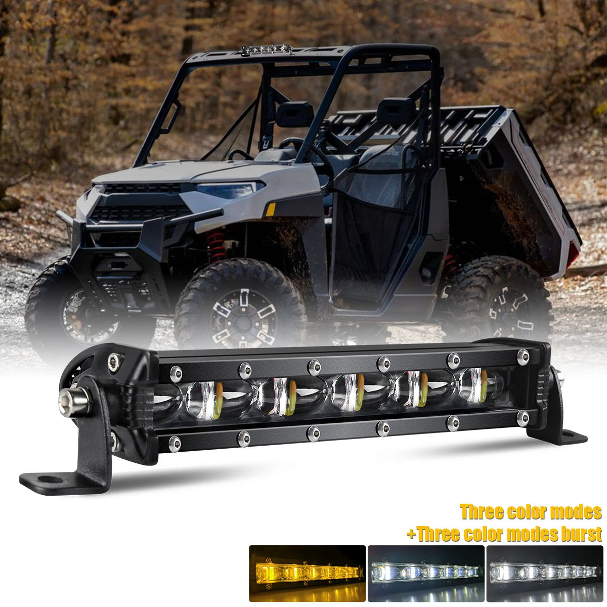 4WD Super slim Offroad 32'' 38 44 inch ATV UTV SUV Dual Color Amber Aurora 8 14'' 20'' 26 inch 4X4 Car Roof Strobe Led Light Bar