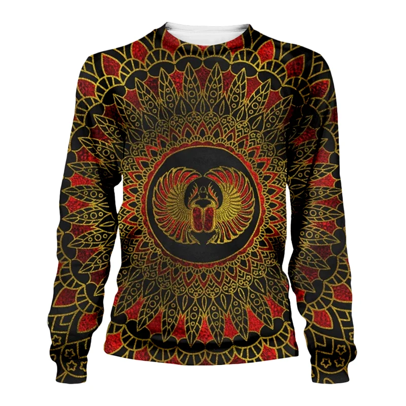 Men retro ancient egypt horus god print 3D india native Hoodies  unisex vintage Sweatshirt zipper pullover tracksuit -1