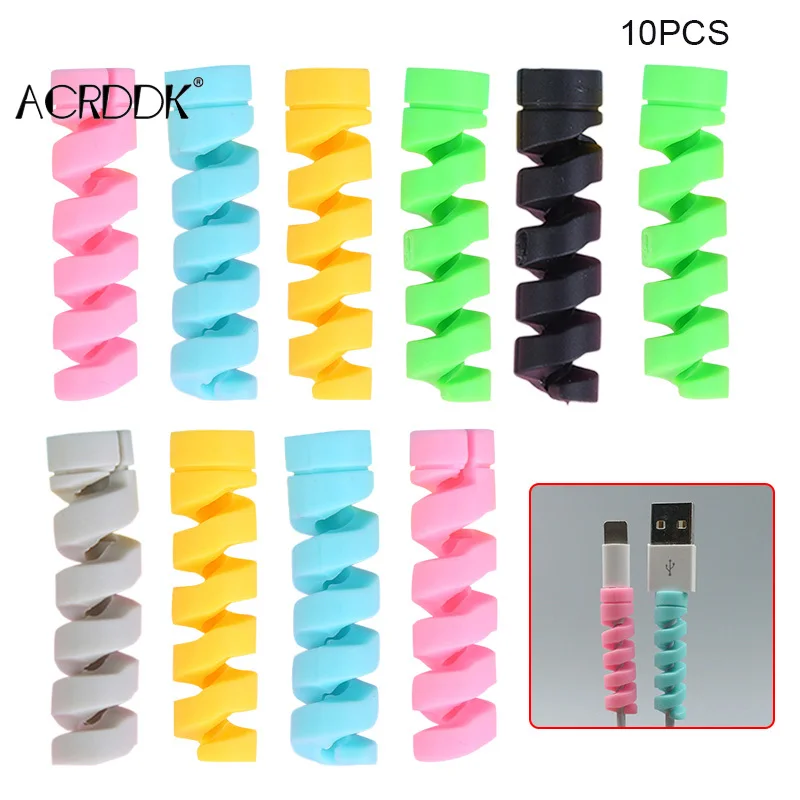 10Pcs Protector Saver Abdeckung Kompatibel Apple iPhone USB Ladegerät Kabel Zufällige Farbe FL