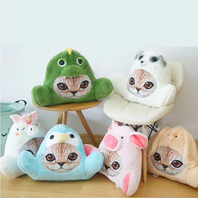 Cartoon Plush Toys Pillow Animal Cute Cushion Soft Office Break Nap Sleeping Pillow Stuffed Doll Gifts for Kids Adult Birthday