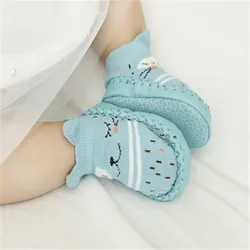 Spring Autumn Anti Slip Floor Socks With Rubber Soles Casual Soft Shoes For Newborn Girls Boys 0-24M Infant Baby Socks New 2024