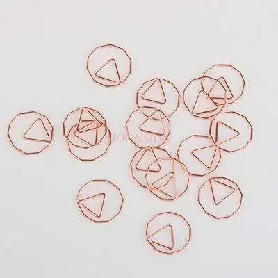 12pcs Cartoon geometric paper clip paper clip cartoon paper clip triangle