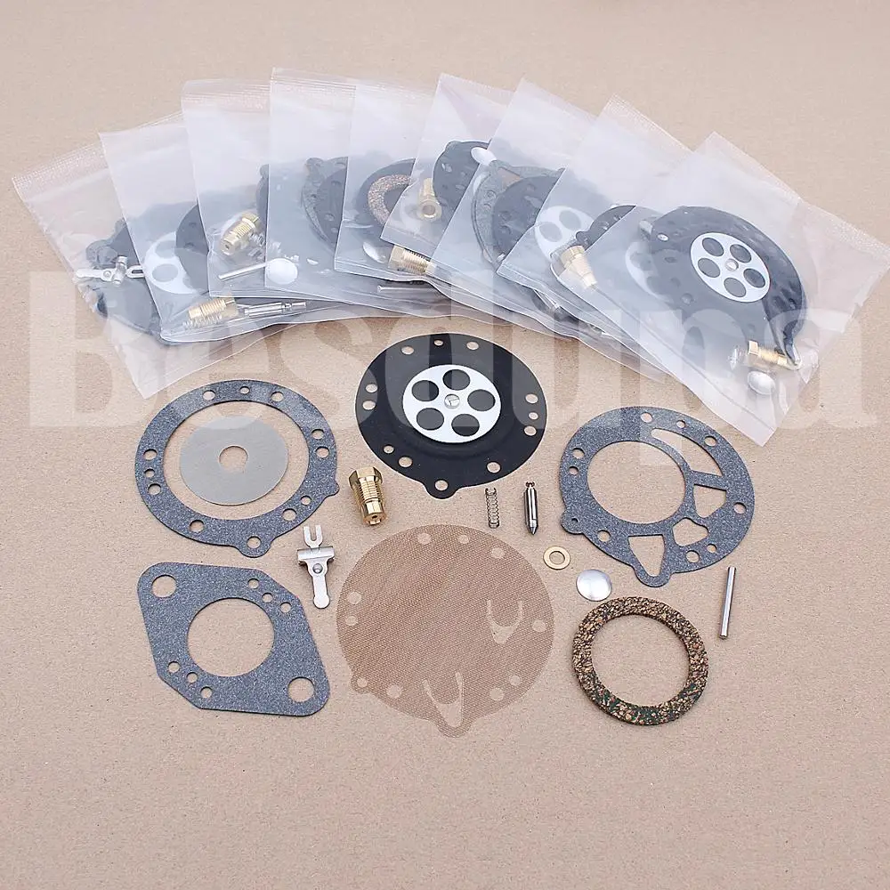 10pcs/lot Carburetor Repair Kit For Tillotson RK-114HL HL-166C HL-351A HL-352A HL-392A Replacement Spare Part Carb