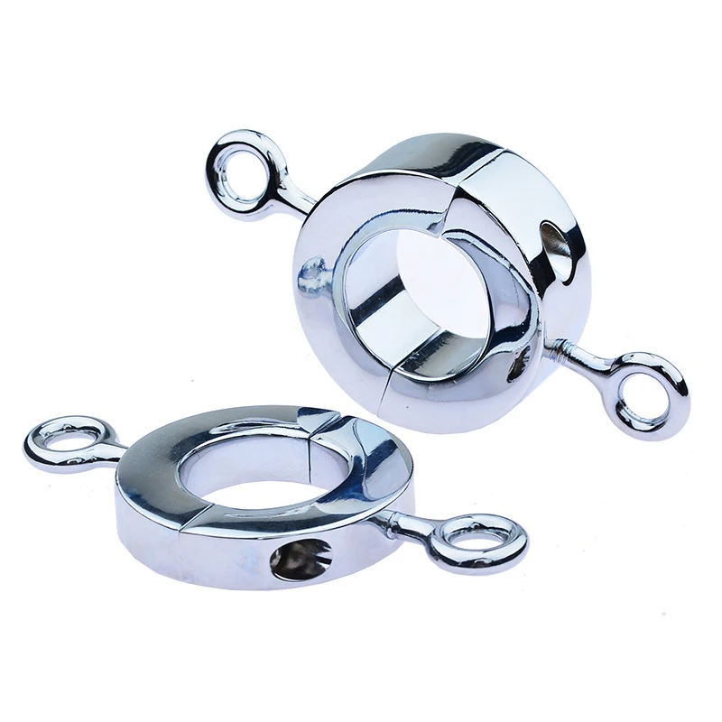 Testicle Clamp  Heavy Duty Chastity Cock Ring Sex Toys Male Penis Ring Stretcher Scrotum Stimulation Lock Training Device Metal