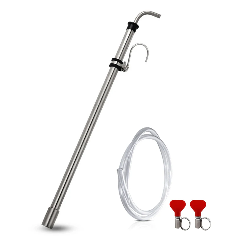 Brewing Auto Siphon, Stainless Steel Siphon Racking Cane with Carboy Clip, Homebrewer Easily Faster Transfer Wort from Container image 3