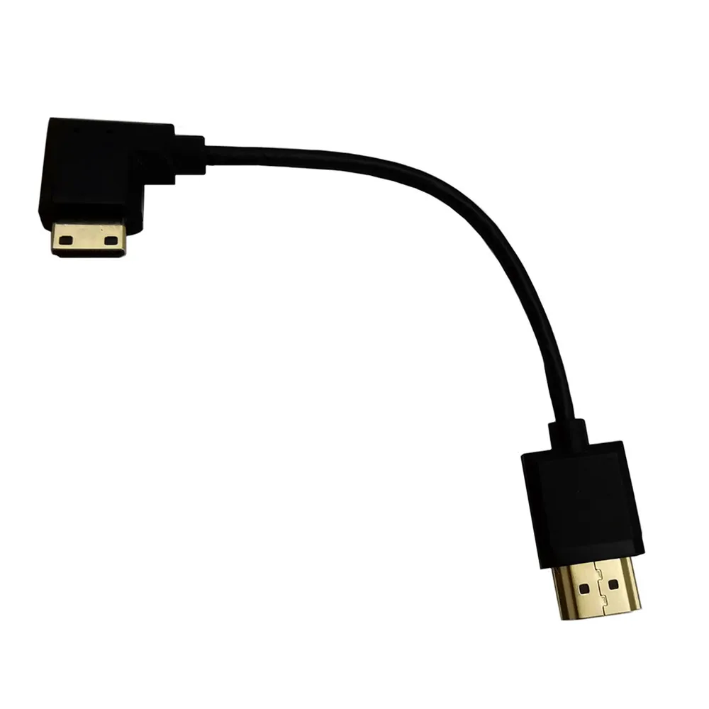 15CM OD 3.0mm Super miękki, kompatybilny z Micro HDMI i Mini HDTV-2.0 męski kabel cienkie krótkie 2k 4k Hd @ 60hz lekki przenośny