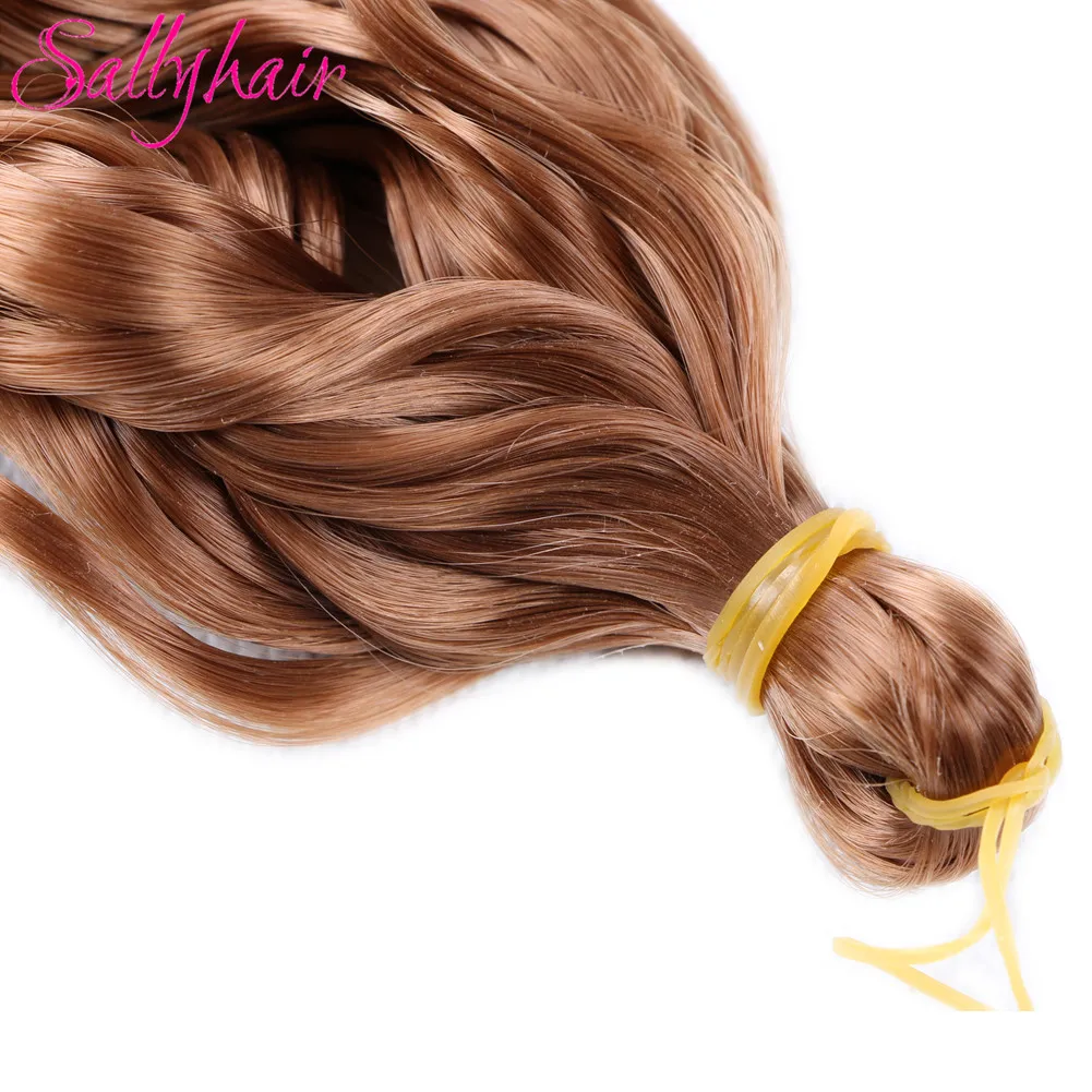 Sallyhair syntetyczne Zizi głęboka fala szydełkowe włosy blond fala oceaniczna 32 Cal Afro loki lekki warkocz z włosów Ombre rozszerzenia