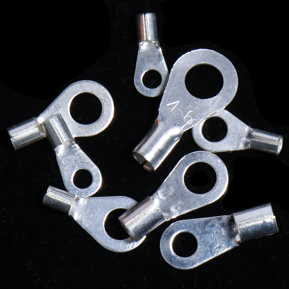 100pcs Connector Cold Pressed Crimp Copper Nose Wiring Set UT OT Wire Cable Press Insulated Ring Fork U-Type Terminal Assortment