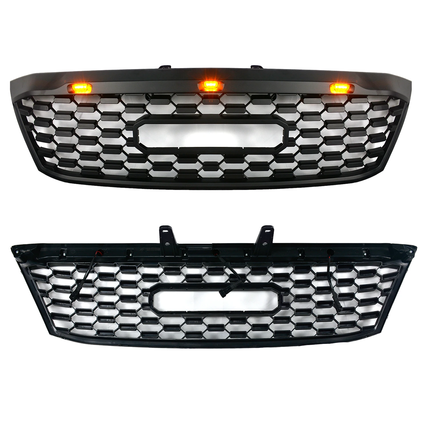 Modified For Hilux Radiator Grille For Hilux Vigo 2006-2008 2009 2010 2011 Front Racing Grill Grills Mesh Front Bumper Grilles