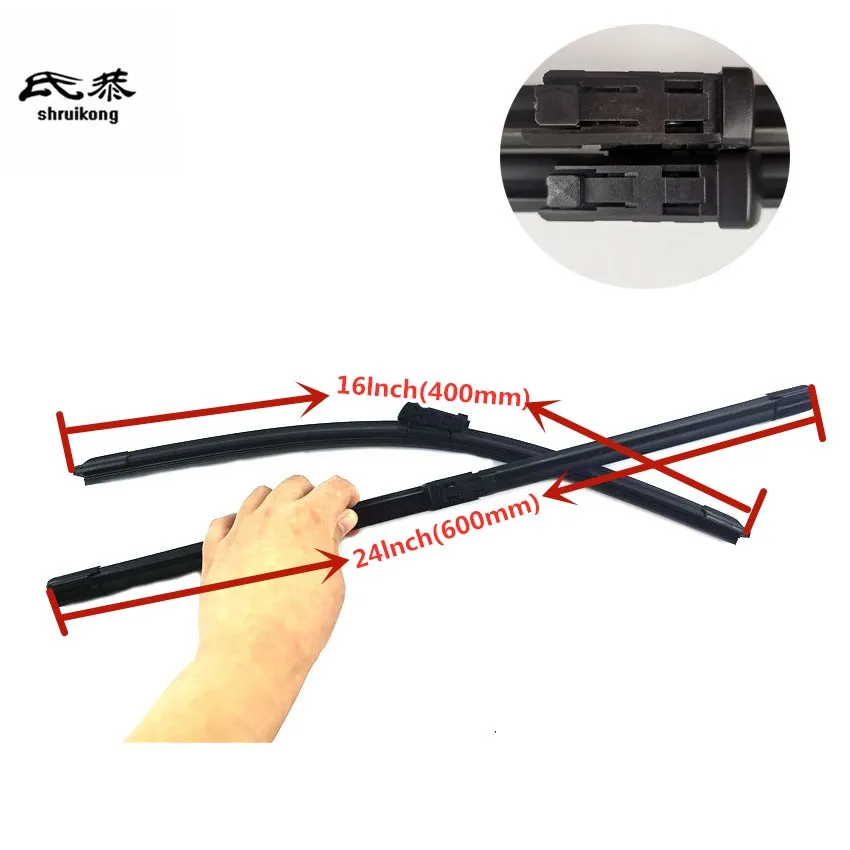 Free shipping car stickers Wiper blades for 2010-2015 Volkswagen Polo MK5 6R, 6C 24