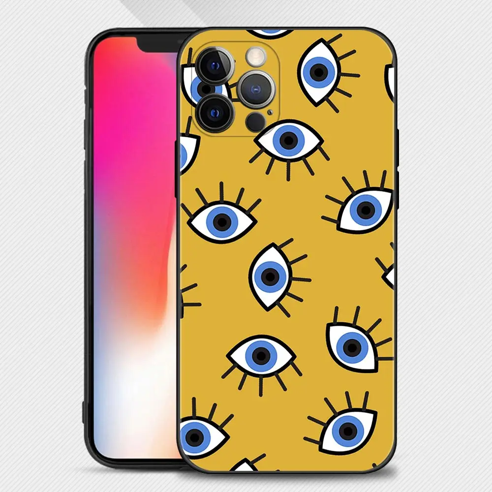 Blue Nazar Boncuğu Evil eye Phone Case For Apple iPhone 15 14 13 12 11 Pro Max XS Max XR X 7 8 Plus 13 12 Mini Cover Shell