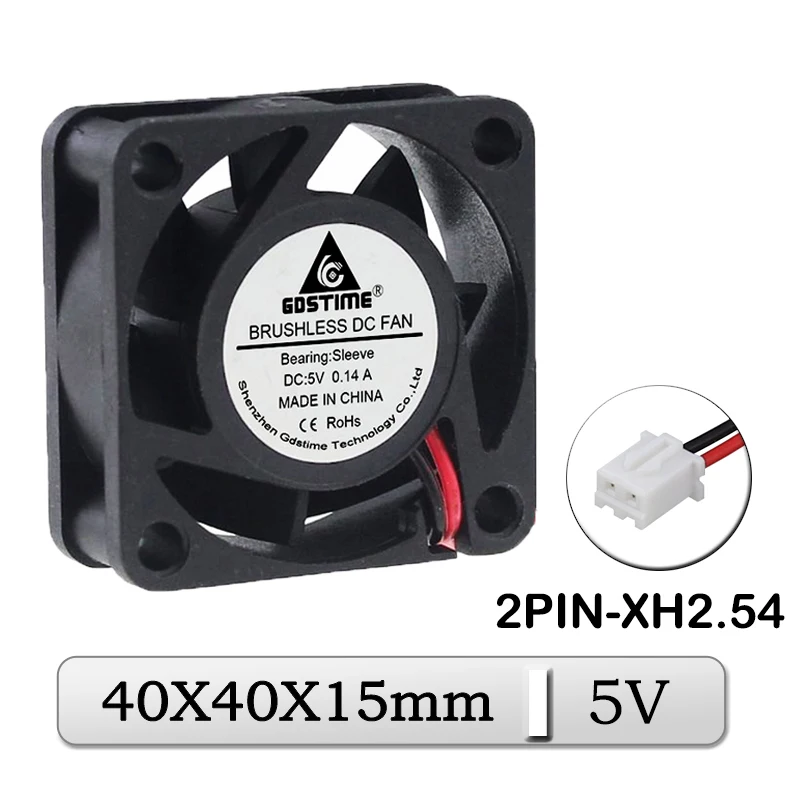 1 قطعة Gdstime DC 5V 40x40x15 مللي متر 40 مللي متر فرش DC محوري التبريد المبرد مروحة 40 مللي متر x 15 مللي متر 4 سنتيمتر 3D طابعة العادم البسيطة برودة مروحة