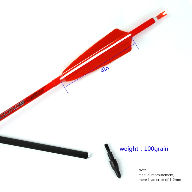 ID 6.2mm Pure Carbon Arrows Spine 300 340 400 500 600 700 800 4\