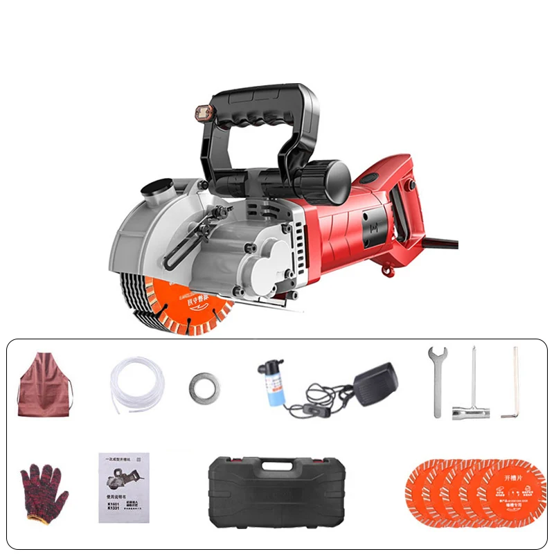 Electric Brick Wall Groove Cutting Machine 220V Steel Concrete Cutter Slotting Machine Circular Saw Power Tool  5800W-8200W