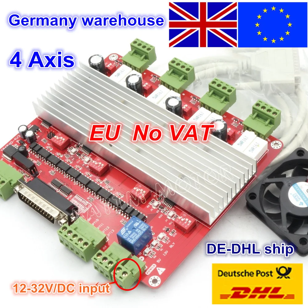 EU free VAT 4 Axis CNC TB6560 stepper motor driver interface card CNC controller board V type for CNC Router Engraving Milling