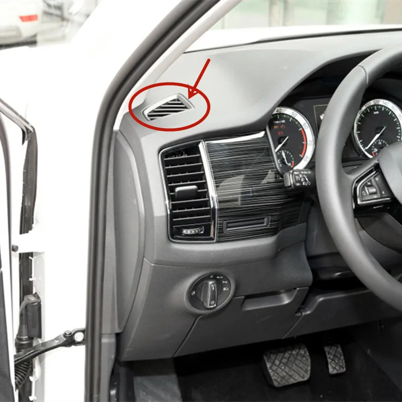 For Skoda Kodiaq interior Accessories 2016 2017 2018 mouldings car styling front Air Vent bezel garnish Trim Cover