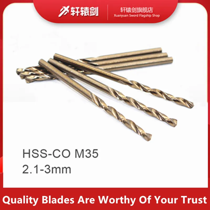 10 Chiếc 2.1 2.2 2.3 2.4 2.5 2.6 3.0Mm HSS-CO M35 Coban Thép Thẳng Vít Xoắn Dùng Cho Khoan đồng Hồ Nam Dây Thép Không Gỉ
