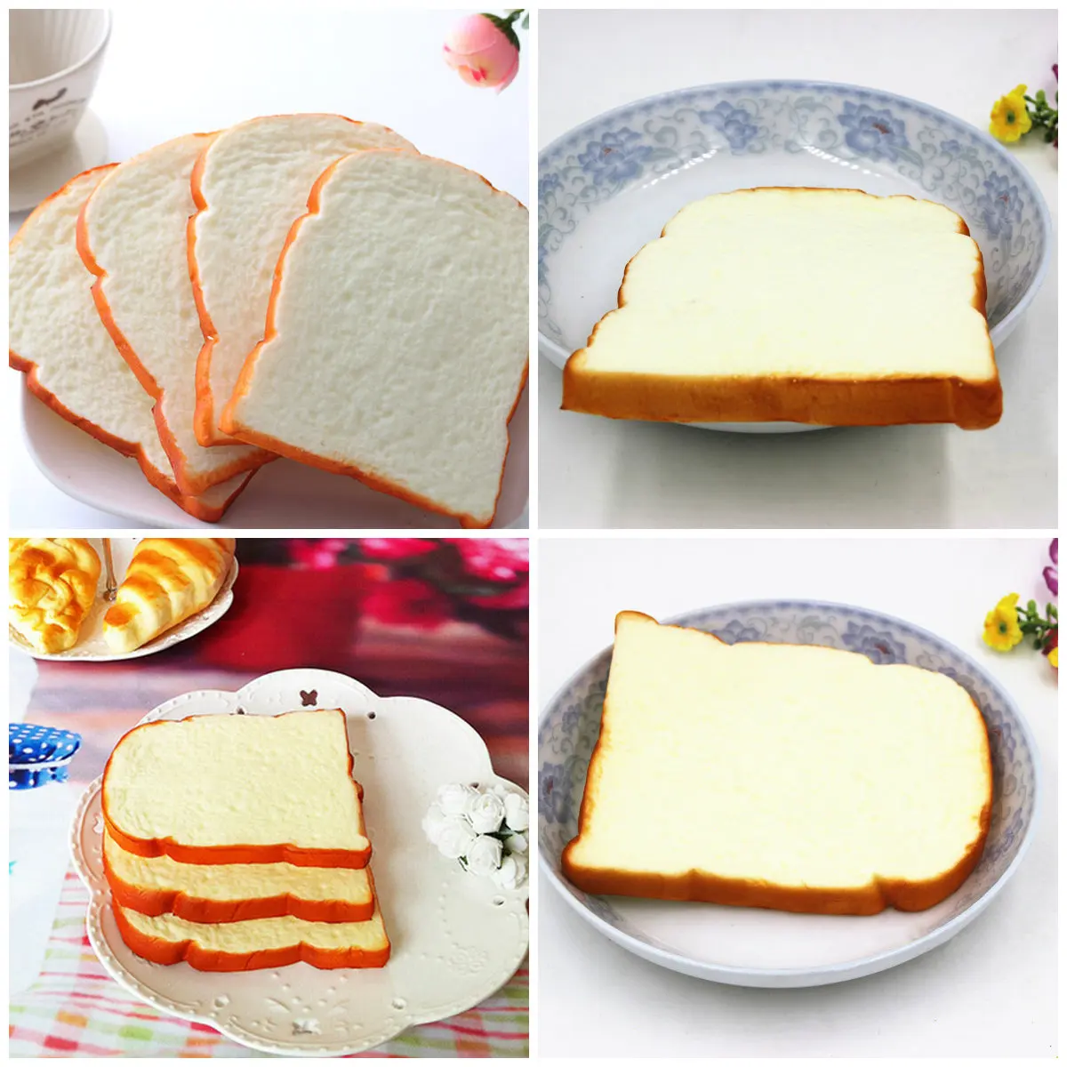 1Pc 14CM Jumbo Soft Scent Sliced Bread Toast Kids Toy Hand Pillow Gift Decoration Crafts Miniature Kids Kitchen Toys