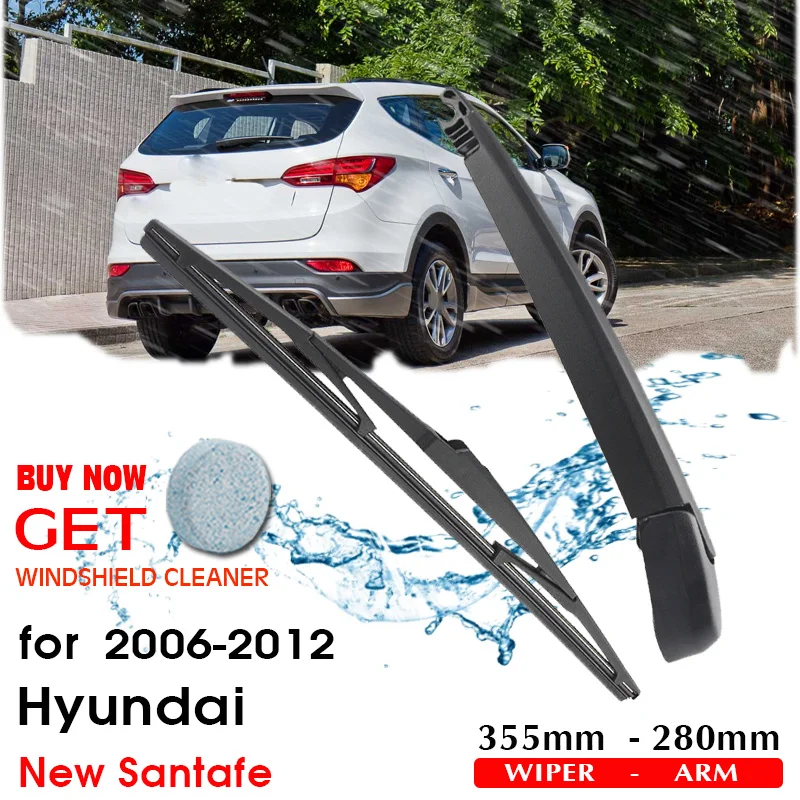 

Car Wiper Blade Rear Back Window Windscreen Windshield Wipers Auto Accessories For Hyundai New Santafe Hatchback 355mm 2006-2012