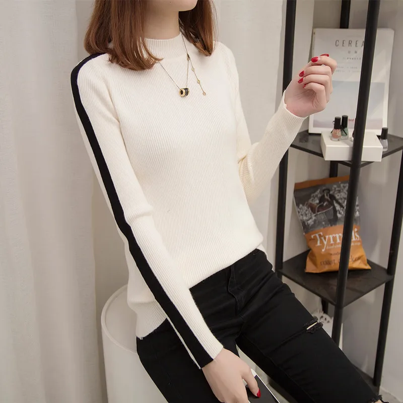 Sleeve Top 2023 Long Winter Sweater Women Autumn Knitted Pullover Spring Korean Style Ladies Clothes Sueter Mujer LWL848