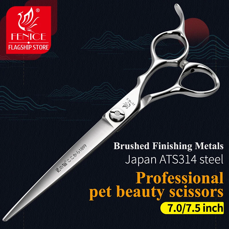 

Fenice 7.0/7.5 inch Professional Dog Grooming Scissors Cutting Shears High Class Japan ATS314 Stainless Steel